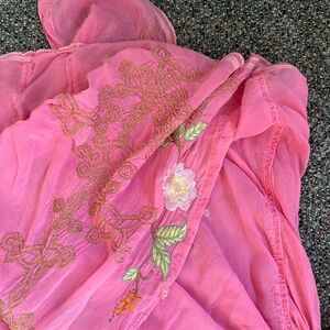 Johnny Was 3x embroidered shirt